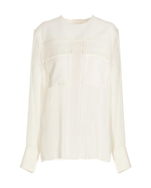 Proenza Schouler White Logo Long-Sleeved Shirt