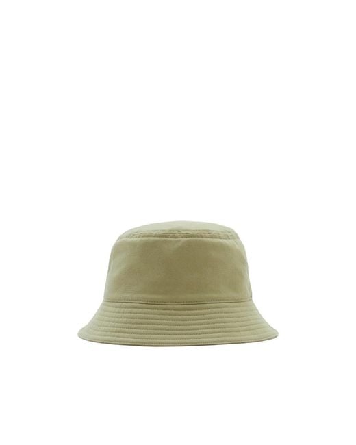 Burberry Green Logo Embroidered Flat-Crown Bucket Hat