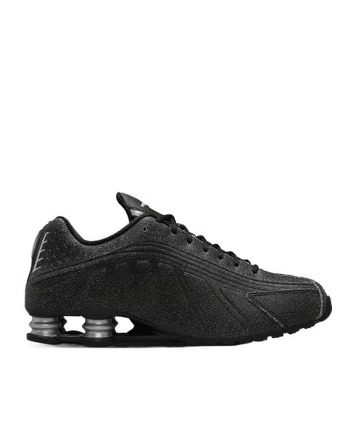 Nike Black Shox R4 Distressed Sneakers for men