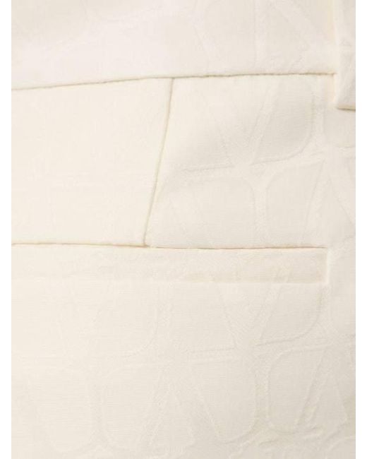 Valentino White Belt-Loop Casual Pants