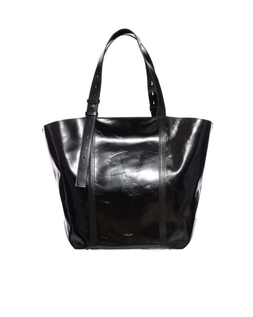 Golden Goose Deluxe Brand Black Logo Printed Tote Bag