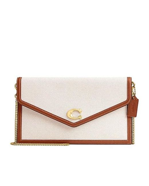 COACH Logo Chain Cross-Body Bag in Pink | Lyst