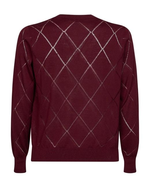 Dries Van Noten Purple Long-Sleeved Sweater for men