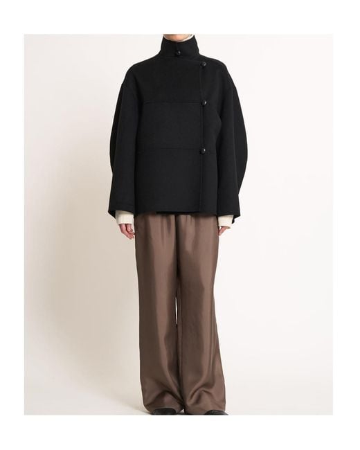 Rohe Blue Stand-Collar Oversized Jacket