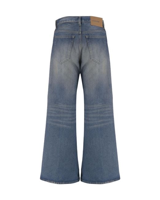 Haikure Blue Washed Wide-Leg Jeans