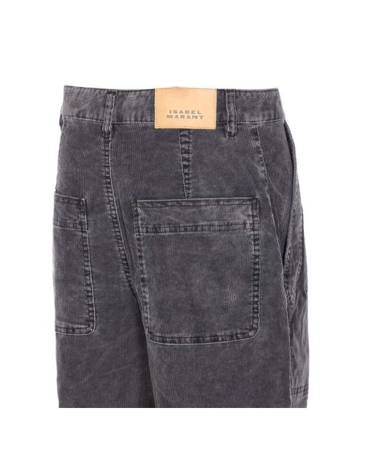 Isabel Marant Gray Isabel Marant Étoile Onyta Straight Leg Trousers