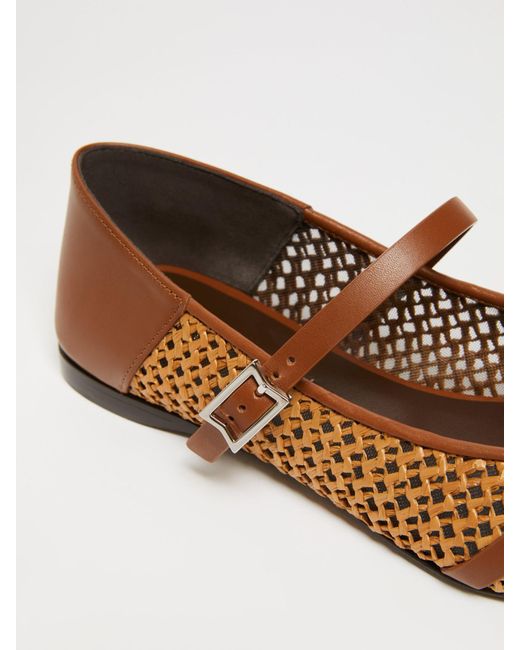 Max Mara Brown Pointed Ballet Shoes