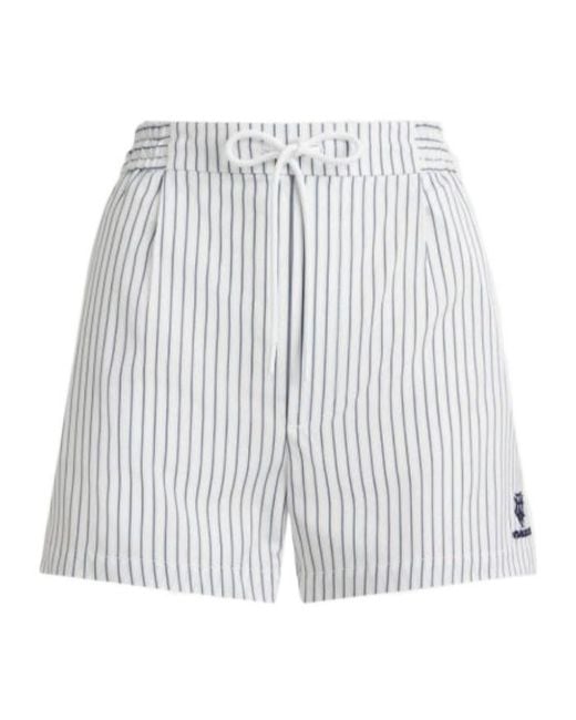 Polo Ralph Lauren White 2026 Wimbledon Pinstripe Shorts
