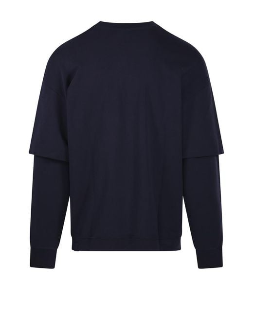 DARKPARK Blue Layered Long-Sleeve T-Shirt for men