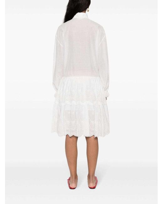 Ermanno Scervino White Midi Dress