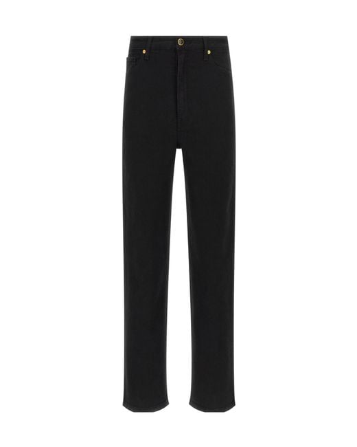 Khaite Black Abigail Straight Leg Jeans