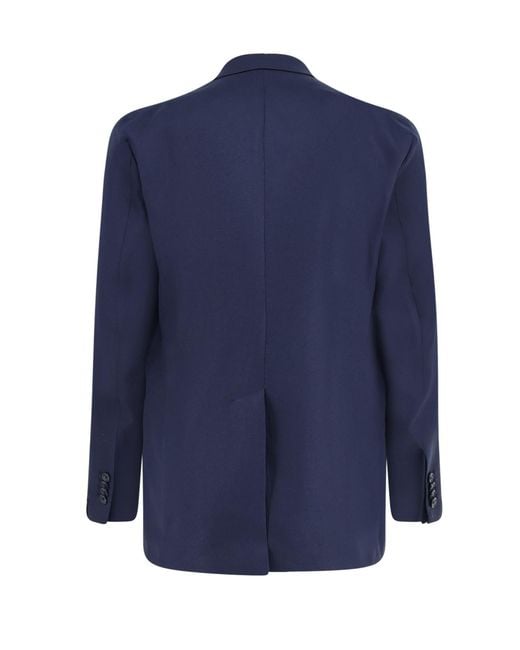 Tagliatore Blue Double-Breasted Peak-Lapel Suit for men