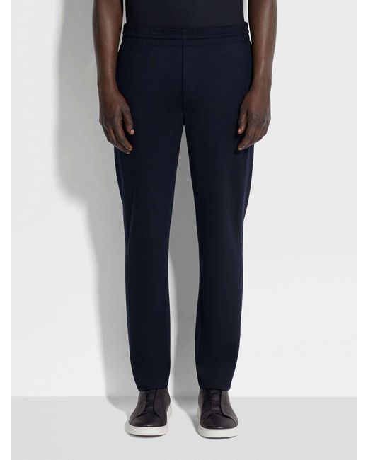 Zegna Blue Tailored Trousers for men