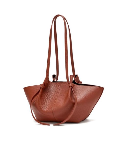 Yuzefi Brown Knotted-Handle Tote Bag