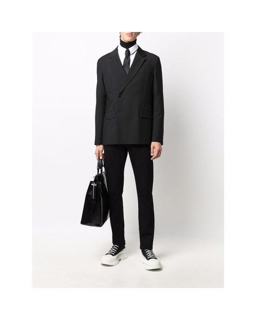 McQueen Black Graffiti Denim Jeans for men
