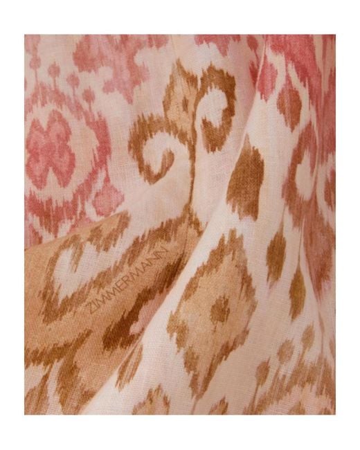 Zimmermann Pink Aster Printed Short Dress