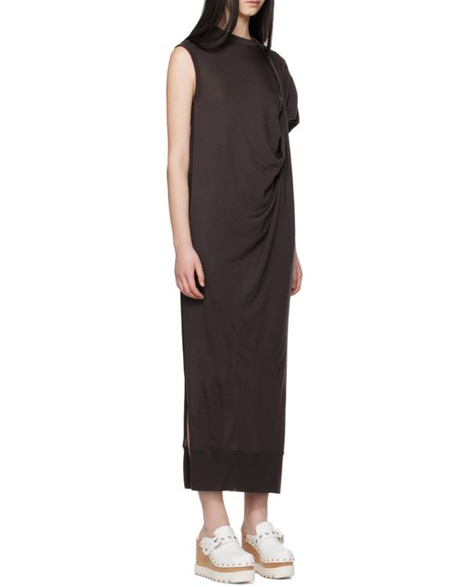 Stella McCartney Black Asymmetrical Wool Dress