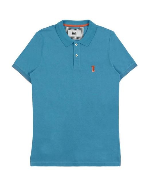 Iceberg Blue Logo Polo Shirt for men