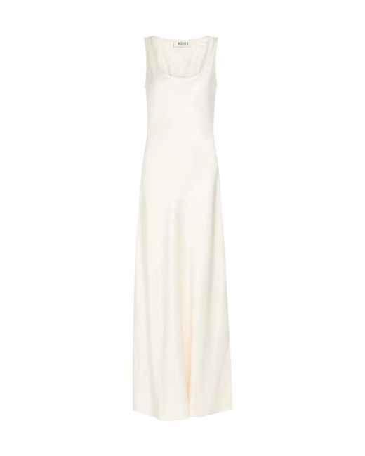 Rohe White Satin Maxi Dress