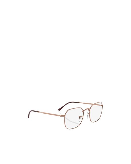 Ray-Ban White Geometric Frame Glasses for men