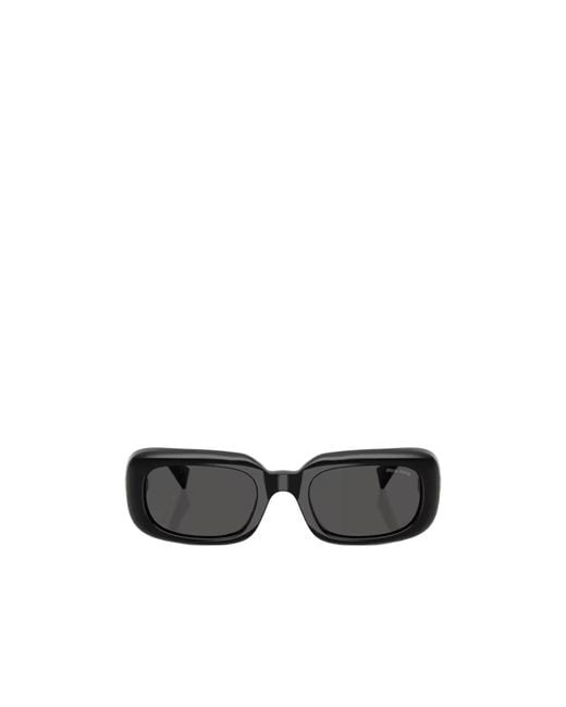 Miu Miu White Square-Frame Sunglasses