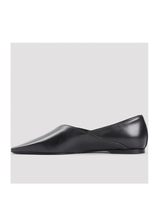 Totême  Brown Totême Square-Toe Flat Shoes