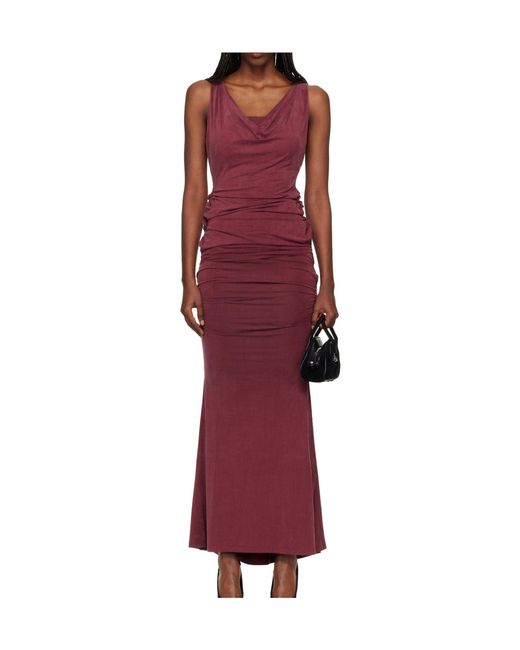 Vivienne Westwood Red Cowl-Neck Maxi Dress