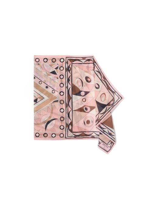 Emilio Pucci Pink Pucci Pattern-Printed Scarf