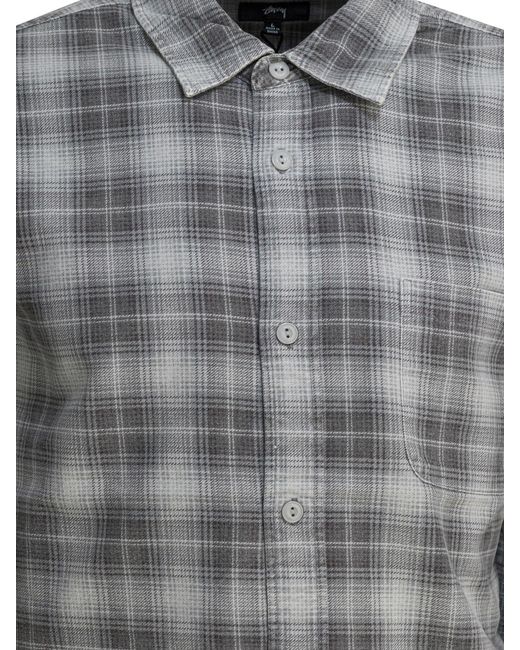 Stussy Gray Long-Sleeved Shirt for men