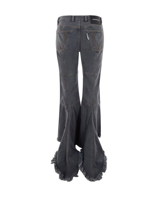 JORDANLUCA Gray Asymmetrical Jeans
