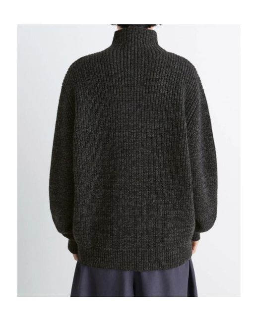 Lemaire Black High-Neck Knitted Jumper for men