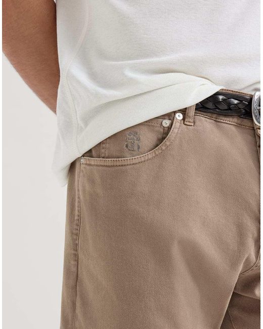 Brunello Cucinelli Gray Leisure Five-Pocket Jeans for men