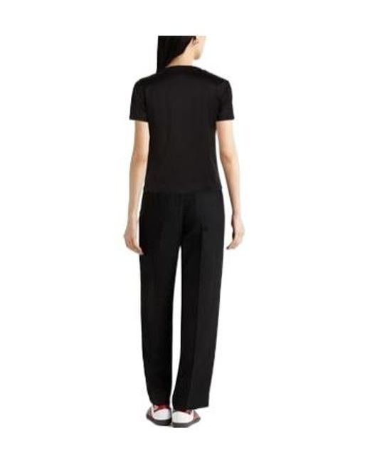 Max Mara Black Crew-Neck Short-Sleeve T-Shirt