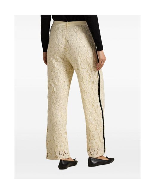 Polo Ralph Lauren Natural Lace-Sequin Trousers