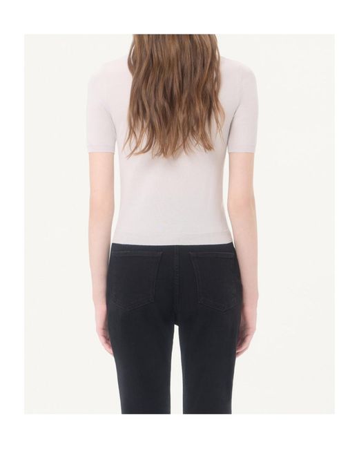 Valentino White Embellished Short-Sleeved Jumper