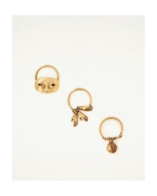Lemaire Metallic Estampe Trio Rings