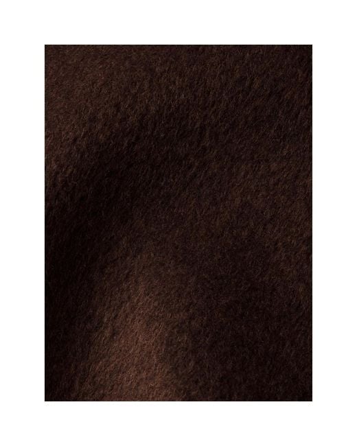Prada Brown Triangle-Logo Fringed Scarf for men