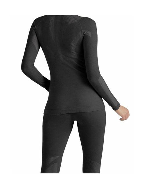 Falke Black Raglan-Sleeve Thermal T-Shirt