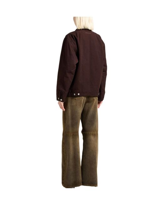 Maison Margiela Brown Collar Workwear Jacket