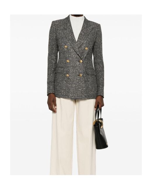 Tagliatore Gray Parigi Bouclé Double-Breasted Jacket