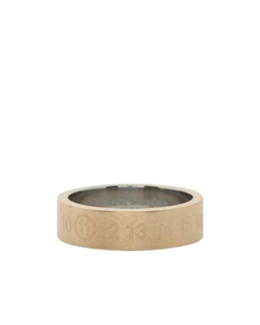 Maison Margiela Natural Logo-Engraved Thick-Band Ring for men