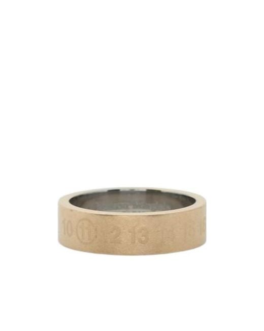Maison Margiela Natural Logo-Engraved Thick-Band Ring for men