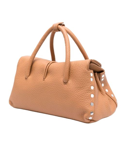 Zanellato Brown Logo Shoulder Bag