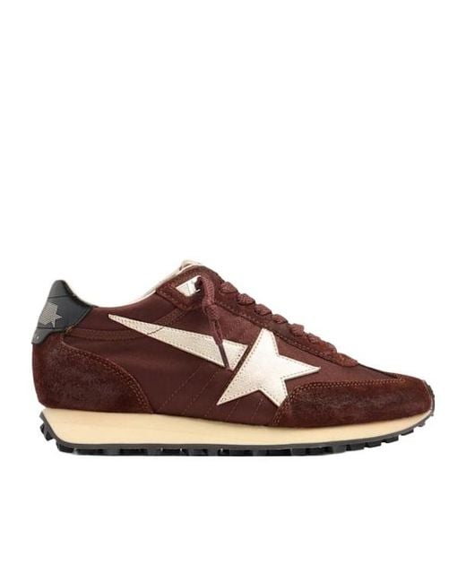 Golden Goose Deluxe Brand Brown Running Marathon Satin Sneakers