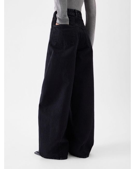 Jacquemus Black High Rise Curved Leg Jeans