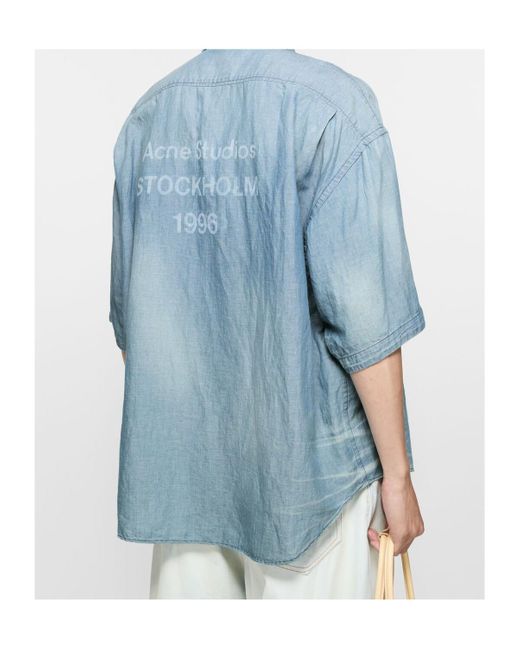 Acne Blue Denim Shirt for men