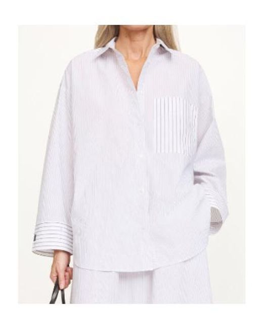 By Malene Birger White Derris Striped Shirt