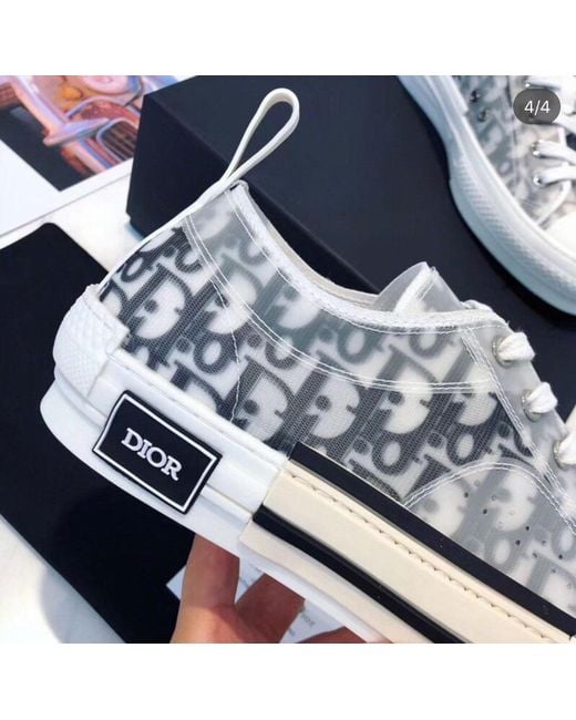 Dior White B23 League Low-Top Sneaker for men