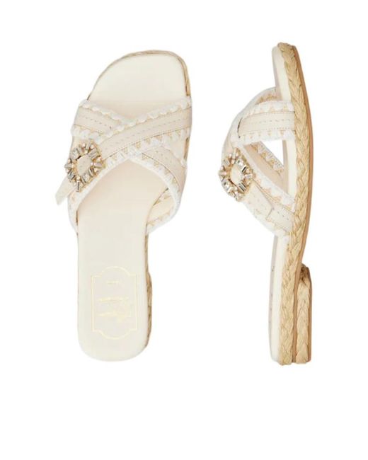 Roger Vivier White Espadrille Mules