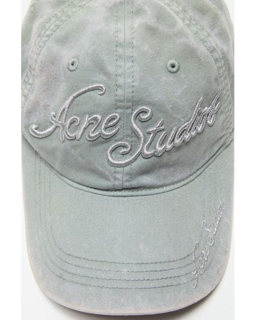 Acne Gray Embroidered Cap for men